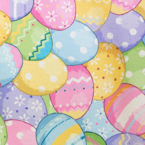 Bauwoll Druck Bunte Eier von Happy Easter by Swafing 